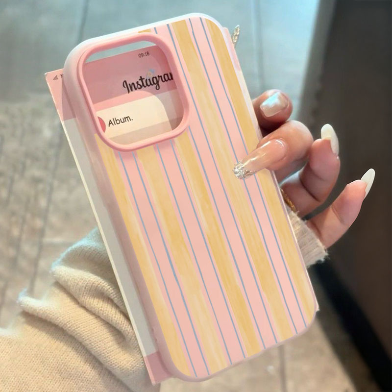 Yellow Phone Accessories - Elegante funda de teléfono a rayas
