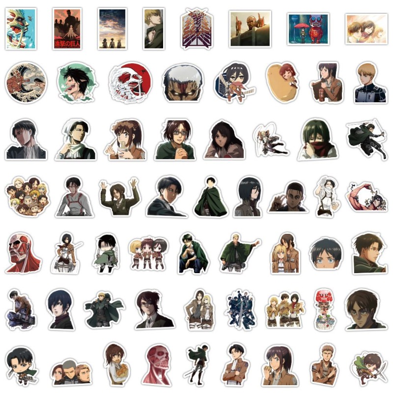 Phone Accessories Aesthetic - 60 pegatinas de anime de Attack