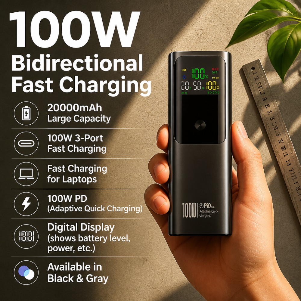 Portable Charger 20000Mah - Banco de Energía de 100W y