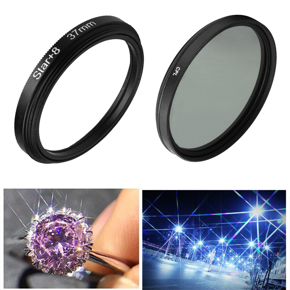 Lens Camera Clip - Filtro de estrella CPL de 37mm