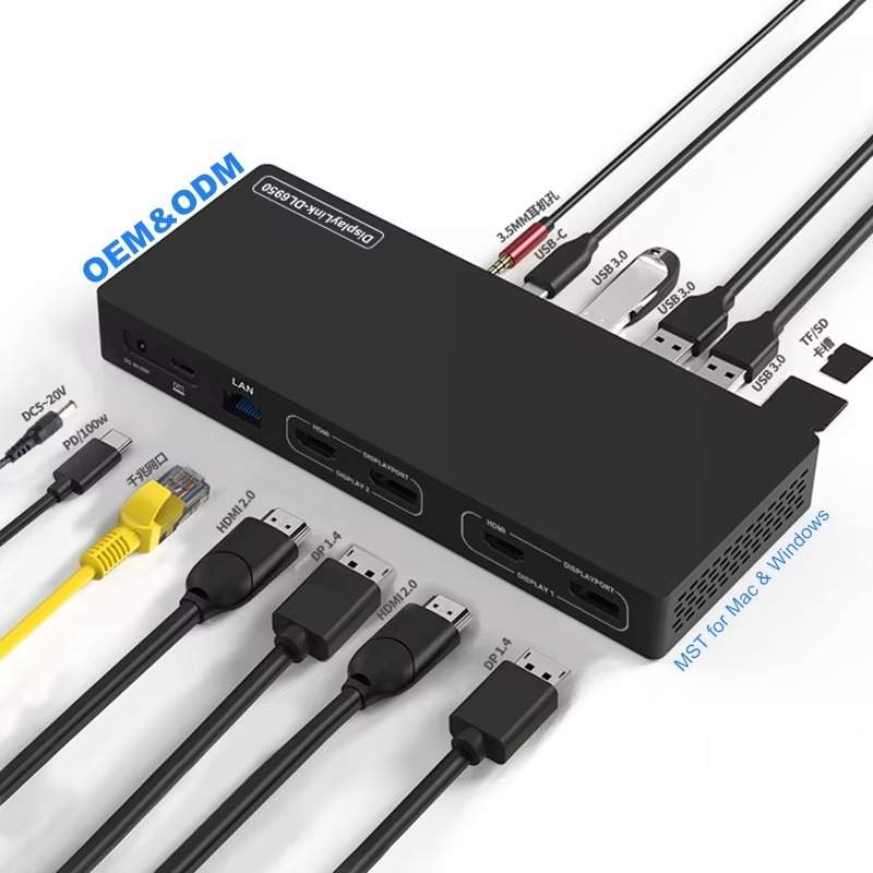 Usb C Hub - Estación de Expansión Multipantalla DisplayLink MST