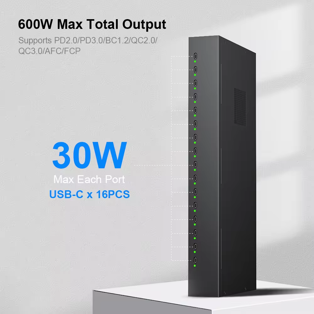 Cargador USB C de 600W con 16  - Usb C Hub reseña y precio