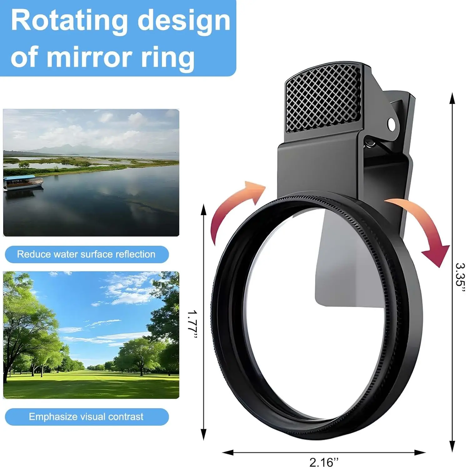 MINI soporte de filtro de telé - Lens Camera Clip reseña y precio
