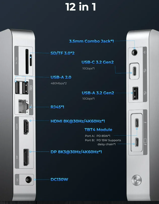 Base de Conexión ORICO con Cer - Usb C Hub reseña y precio