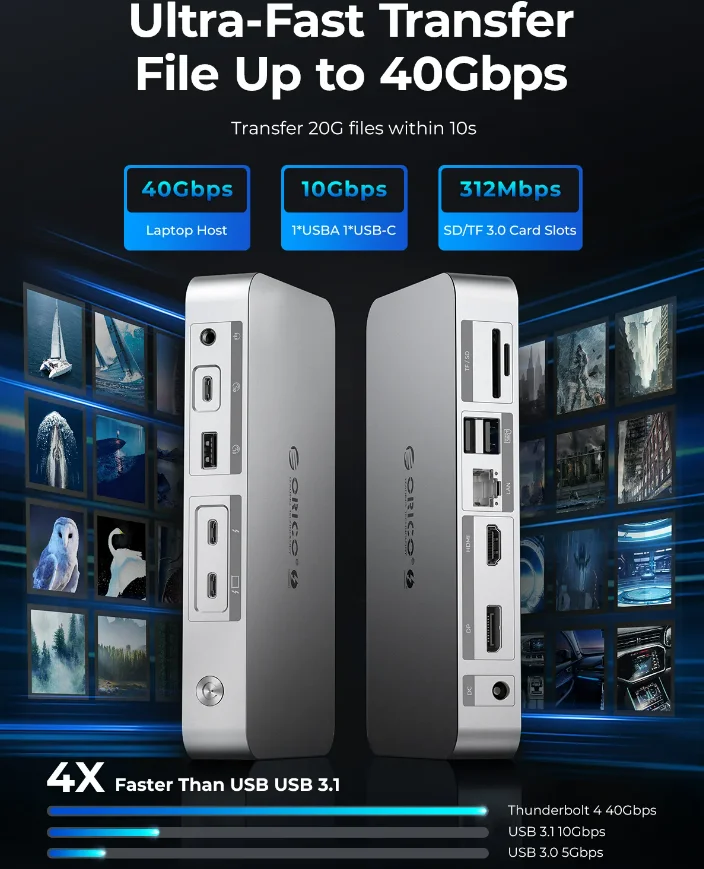 Base de Conexión ORICO con Cer - Usb C Hub reseña y precio