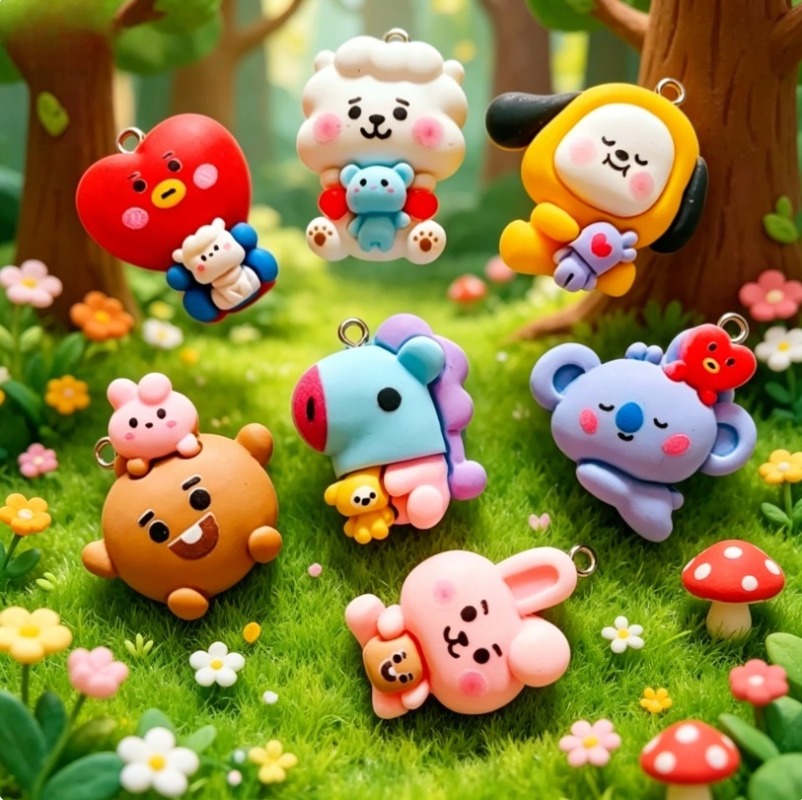 7 piezas de dijes de resina BT - Phone Accessories Jewelry reseña y precio