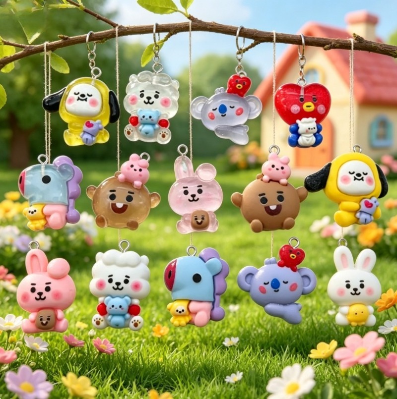 7 piezas de dijes de resina BT - Phone Accessories Jewelry reseña y precio