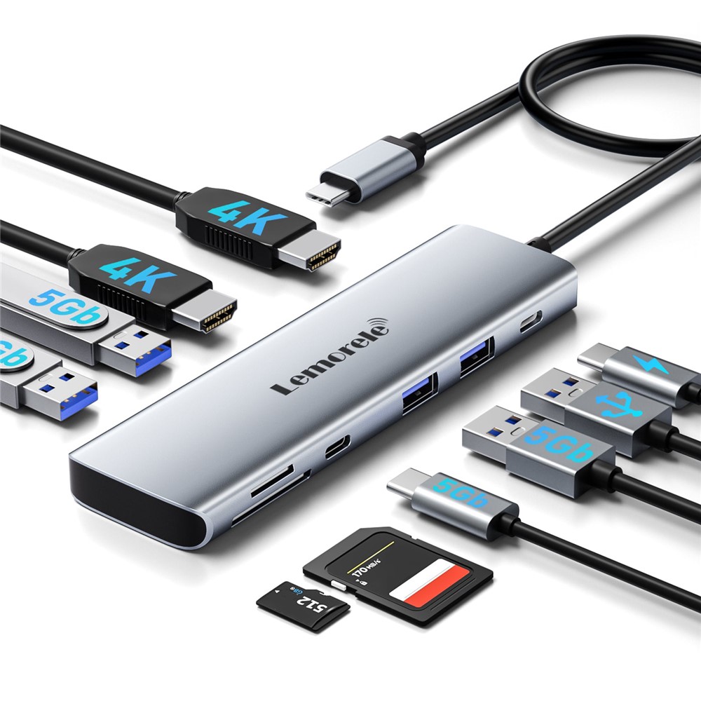 LEMORELE TC91 Hub USB-C 10 en  - Usb C Hub reseña y precio